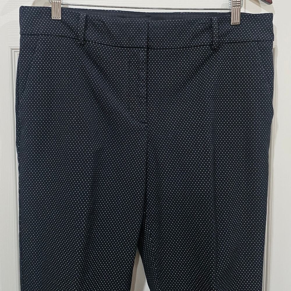 Talbots Hampshire Ankle Pants Women Size 12 Black White Polka Dot Stretch Career - Picture 5 of 5
